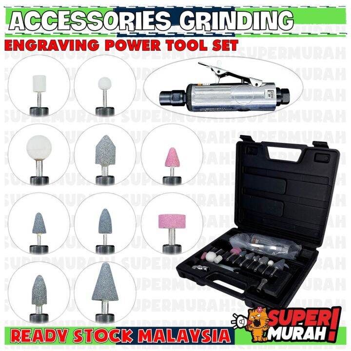 1/4" Pneumatic Air Die Grinder SET Shaft Dremel Drilling Grinding