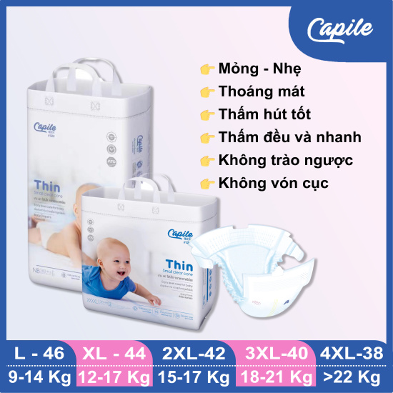 Tã bỉm trẻ em nhãn hiệu capile - dạng quần - size xl 44 miếng - ảnh sản phẩm 1