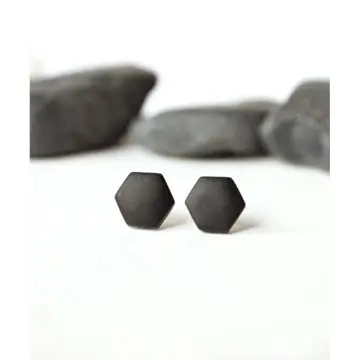 Men's matte clearance black earring