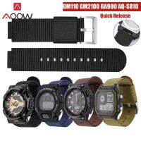 〖Bar watchband〗NylonStrap ForG-Shock GM-110 GM-2100 GA-900 W-218HBuckle 16/18มม. MenBraceletBand