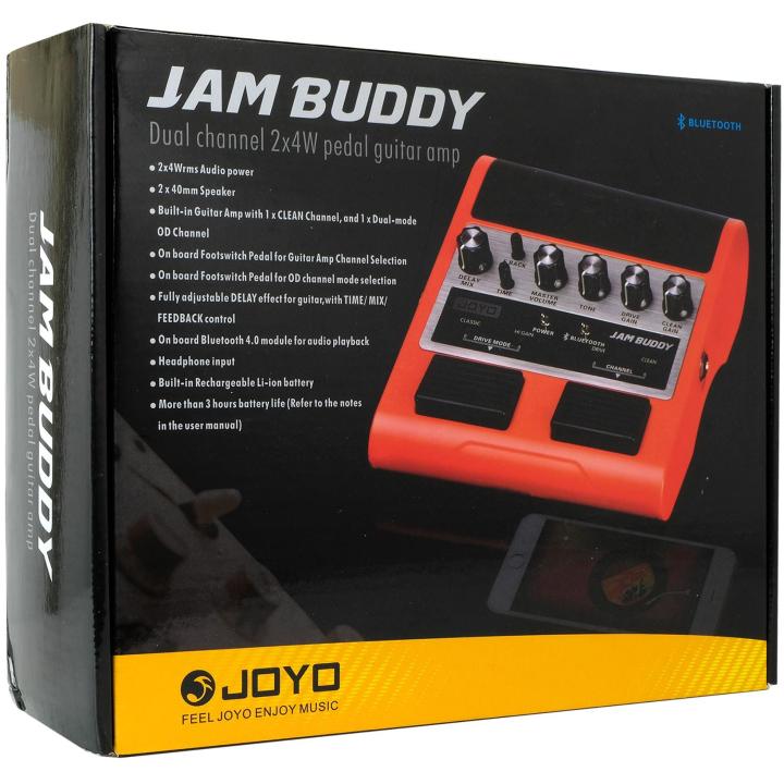 joyo-jam-buddy-แอมป์กีตาร์-3in1-แอมป์-ลำโพง-เอฟเฟค-แบตในตัว-มีฟุตสวิทช์-2-แป้น-เชื่อมต่อบลูทูธได้-แถมฟรีอแดปเตอร์