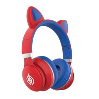 Bluetooth 5.0 Cat Ear Headphones LED Light Up Noise Cancelling Adults Kids Girl Headset Support TF Card