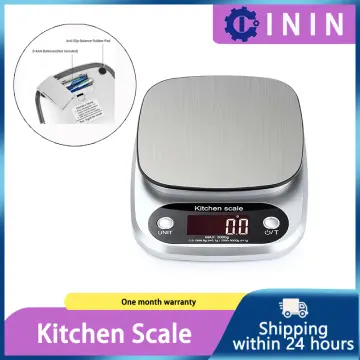 1pc 3kg-0.1g Stainless Steel Kitchen Scale Multifunctional