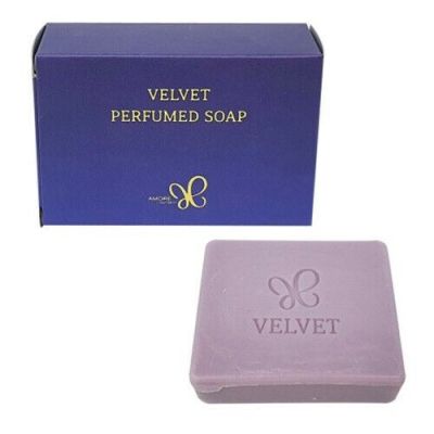 สบู่น้ำหอม  สบู่ก้อนอาบน้ำ สบู่ตัวหอม Amore Counselor Velvet Perfumed Soap 80 g แพคเกจ ใหม่ มาพร้อมกล่อง (สบู่น้ำหอม hera เดิม)