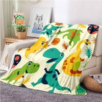 Cartoon Dinosaur High Quality Flannel Throw Blanket Warm Blanket Suitable for Air Conditioning Blanket Picnic Blanket