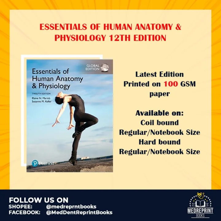 Essentials of human anatomy physiology marieb 12th edition lazada ph