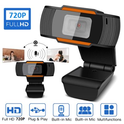 ◑☂☂ 720P Webcam for Laptop USB2.0 Camera with Built-in Microphone for Online Meeting Teaching Chatting