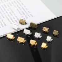 50pcs เหล็กทองเงินสายไฟ CRIMP End ลูกปัด BUCKLE เคล็ดลับฝาครอบสำหรับทำ JewelryFindings Connectors ต่างหูวัสดุ-GEIWH MALL