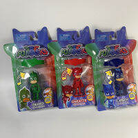 ? Big Player Series~ Pjmasks Masked Pajamas Little Hero 3 Inch Cat Boy Movable Luminous Band Bracelet Childrens Toy Gift