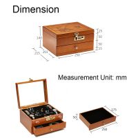 Jewlery Box for Watches with Lock, Wooden Box with Combo Lock, Lockable Organizer Box Wooden Jewelry Storage