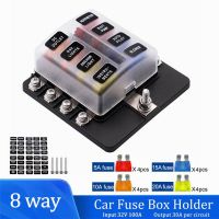 【jw】☜  8 Ways Car Holder Fuse With Indicator 12V 32V 8Ways Screw Binding