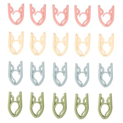 20Pcs Multifunctional Portable Travel Folding Clothes Hanger Portable Magic Plastic Clothes Hanger Clothes Hanger