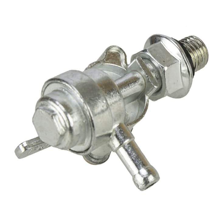 gas-engine-oil-fuel-tank-throttle-switch-shut-off-valve-pump-tap-petcock-gasoline-generator-silver-new