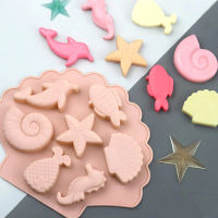 [Gorgeous] Hot Sale สัตว์ทะเลซิลิโคน molder fondant อบเค้กช็อกโกแลตเรซิ่น DIY แม่พิมพ์ปลา