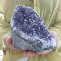 540-600g Natural Amethyst Geode Quartz Cluster Crystal Specimen Energy Healing