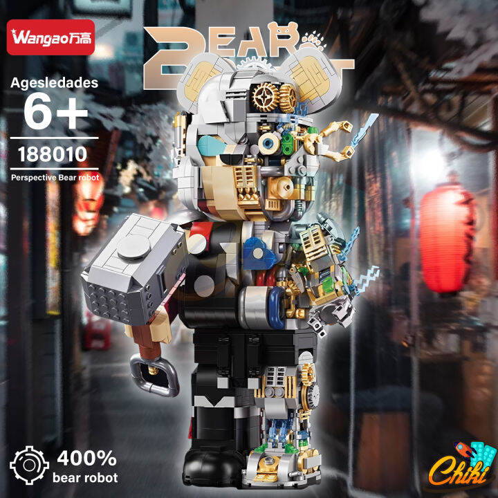 ตัวต่อ-wangao188011-bear-robot-แบบริค-โรบอร์ท-ธอร์-mechanical-robot-ขนาดเท่ากับ-400