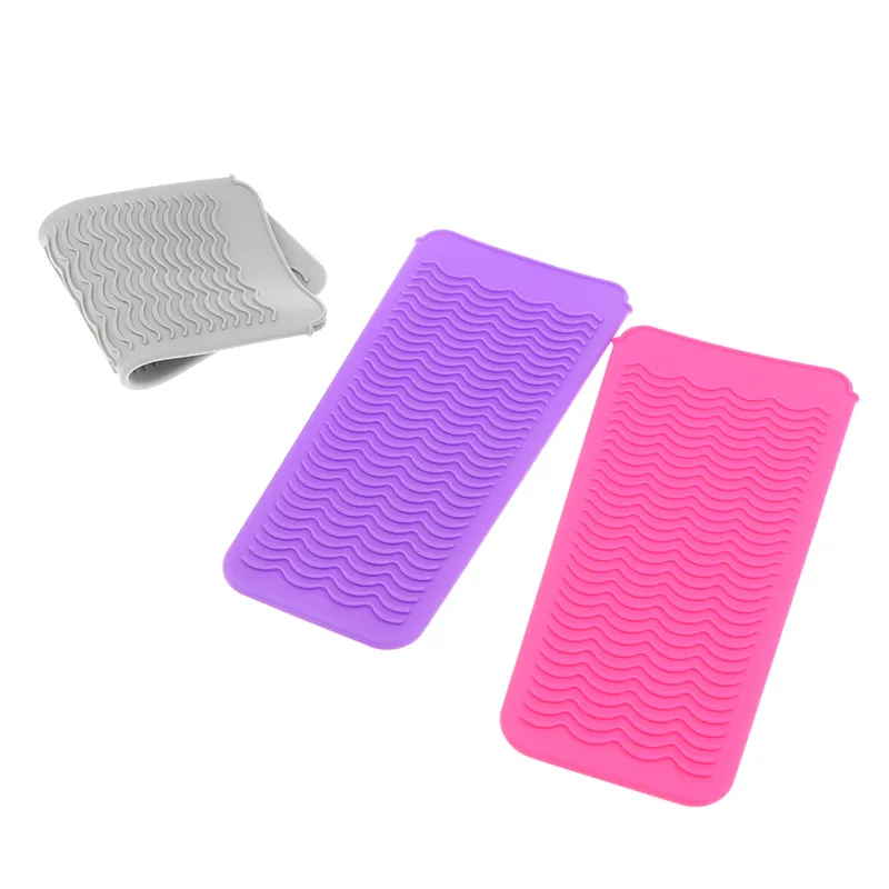 Silicone Heat Resistant Mat Pouch For Curling Iron Hair