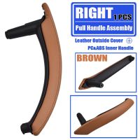 LHD RHD Interior Passenger Doors Pull Handle with Leather Outer Cover For BMW X5 X6 E70 E71