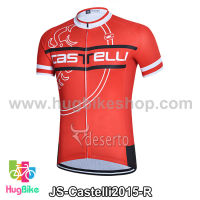 เสื้อจักรยานแขนสั้นทีม Castelli 2015 สีแดง