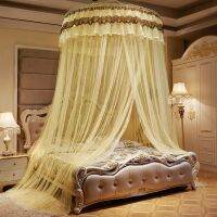 【LZ】☊  European Style Palace Lace Gauze Tent Hanging Dome Floor-to-ceiling Mosquito Net Installation-free Universal Mosquito Net