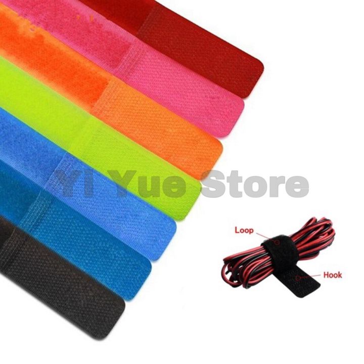 50pcs-nylon-cable-tie-colorful-power-management-wire-marker-straps-cord-cable-tie-self-adhesive-cable-belt-multifunction-adhesives-tape