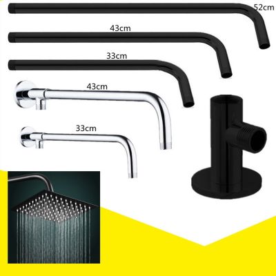 1pcs Wall Mounted Ceiling Shower Arm Material Chromed Hardware Accessories