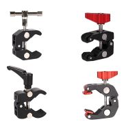 Multi-function Ball Head Clamp Ball Mount Clamp Magic Arm Super Clamp w/ 1/4"-20 Thread for Camera Cage Rig Monitor/LED Light