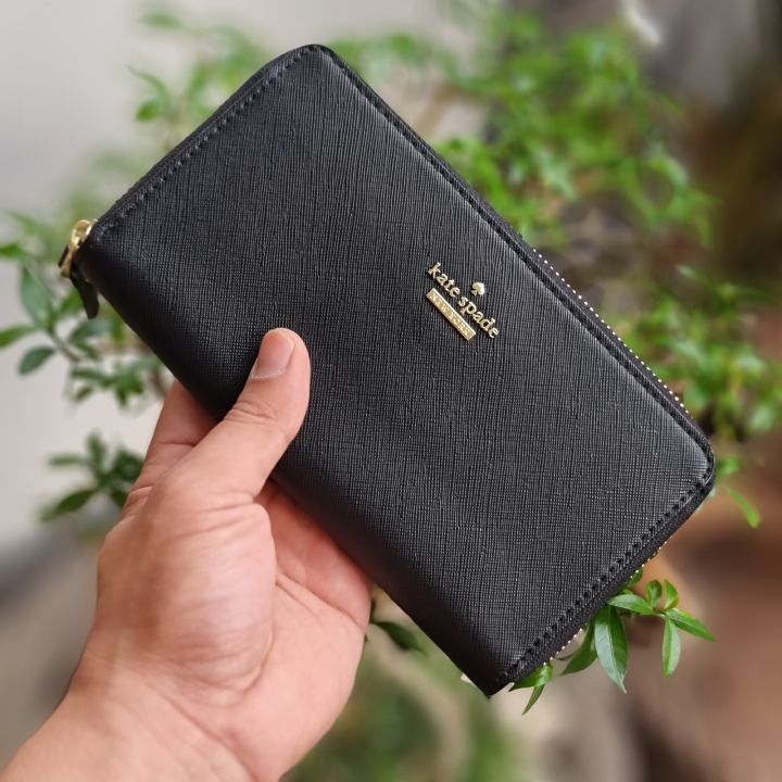 Kate spade black wallet on sale sale