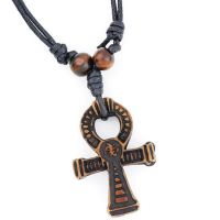 Faux bone Cool Ancient Egyptian Ankh Cross Charms pendants necklaces YN348 Fashion Chain Necklaces