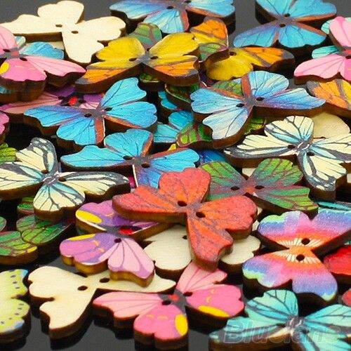 hmdc50pcs-2-holes-mixed-color-butterfly-wooden-buttons-sewing-scrapbooking-diy