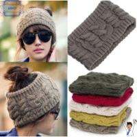 HAHFD Fashion Women Winter Warm Comfy Hair Bands Knit Wool Hat Braided Headband