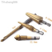 4Pcs Step Drill Umbrella/Saw/Chamfering HSS Titanium Countersink Conical Hole Cutter Metal Drill Set