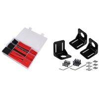 270Pcs Dual Wall Adhesive Lined Heat Shrink Tubing Tub &amp; 1 Set Stepper Motor Mounting Bracket  Alloy Steel L Bracket Cable Management