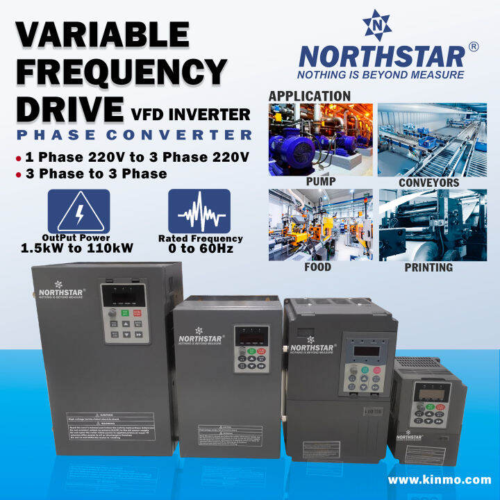 Northstar VFD 1PH 220V to 3PH 220V Phase Converter 5HP 4KW 17A NVF