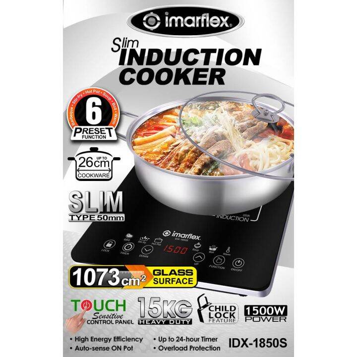 Imarflex Induction Cooker IDX1850S Single with free Pot Lazada PH