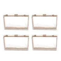 4X Women Cute Clear Acrylic Box Clutch Crossbody Purse Evening Bag