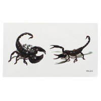 gou 3D Spider tatoo SCORPION สติกเกอร์รอยสักชั่วคราวสำหรับฮาโลวีนยุ่งยาก