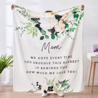 New Style To Mother Mum Flannel Throw Blanket Thanksgiving Day Gift King Queen Size Super Soft Warm Lightweight Blanket for Sofa Couch Bed