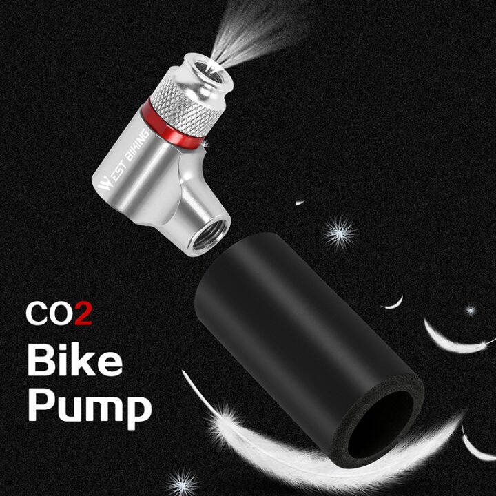 WEST BIKING CO2 Pump For Bicycle Schrader Presta Adapter Bike Pump