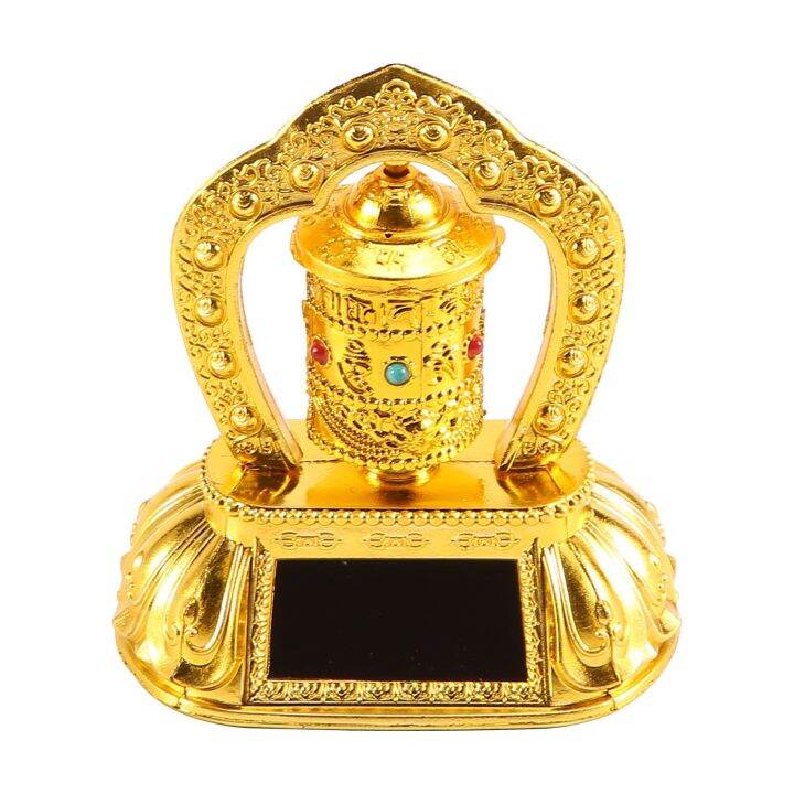 gtbhregh Solar Energy Prayer Wheel Car Spinning Prayer Wheel Solar