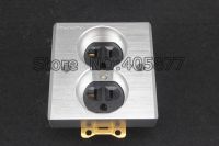 High Quality Gold Plated Power US AC Power Receptacle Wall Outlet Copper Socket Ratchets Sockets