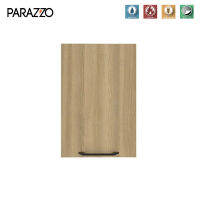 PARAZZO ตู้แขวนเดี่ยว WPC รุ่น ENZO SERIES ขนาด 40x60ซม. สี Natural Oak มือจับสีดำ วัสดุไม้สังเคราะห์ กันน้ำ กันปลวก 100%