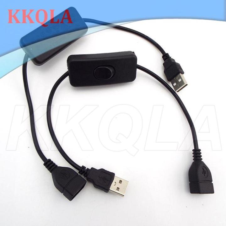 qkkqla-501-303-304-on-off-switch-dc-usb-male-to-female-power-control-connector-cable-5-5-2-1mm-jack-wire-5v-12v-24v