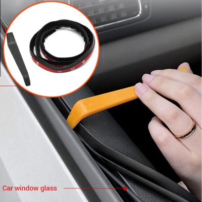 【LZ】 2m Car Door Window Rubber Seal Strip Automotive V-Shaped Sealing Trim Strip Stickers Self Adhesive Draft Molding Accessories