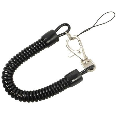 【LZ】✗◇  Cordão tático mola corda retrátil bobina estiramento chaveiro para homens mulher caminhadas ao ar livre acampamento anti-perdido telefone chaveiros