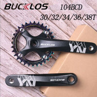 Bucklos MTB 104 BCD crankset มีความแข็งแรงสูง170มิลลิเมตรหมุนรอบรูปไข่จักรยาน chainring 30ครั้ง32ครั้ง34ครั้ง36ครั้ง38ครั้งจักรยาน Parte