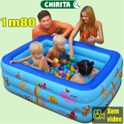 Bể Bơi Cho Bé 3 Tầng 180cm LOẠI 1 - Hồ Bơi Trẻ Em, Bể Bơi Thành Cao Cho Bé