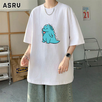 ASRV เสื้อยืดผู้ชาย เสื้อผ้าผู้ชาย t shirt for men เสื้อยืดคอกลมแขนสั้นผู้ชายบางเฉียบเกาหลีพิมพ์ด้านบน