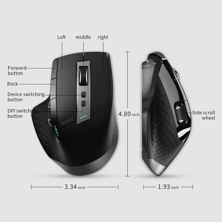 rapoo-mt750-multi-mode-rechargeable-wireless-mouse-ergonomic-3200-dpi-bluetooth-mouse-easy-switch-up-to-4-devices-gaming-mouse