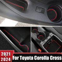 Silicagel รถประตู Groove Mat สำหรับ Toyota Corolla Cross XG10 2021 2022 2023 2024 Anti-Slip ที่วางแก้ว Pad Gate Slot Pads